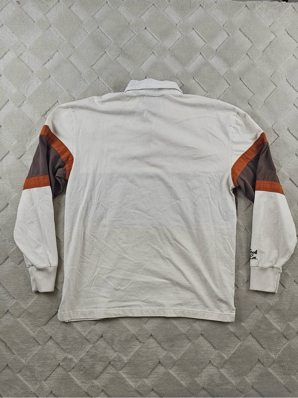 Hollister x Blue 84 UT Texas Longhorns Rugby Shirt Mens Medium Heavyweight - Picture 9 of 10
